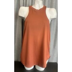Nike NWT Tank Top Womens Medium Rust Orange Dri-FIT Racerback Athletic